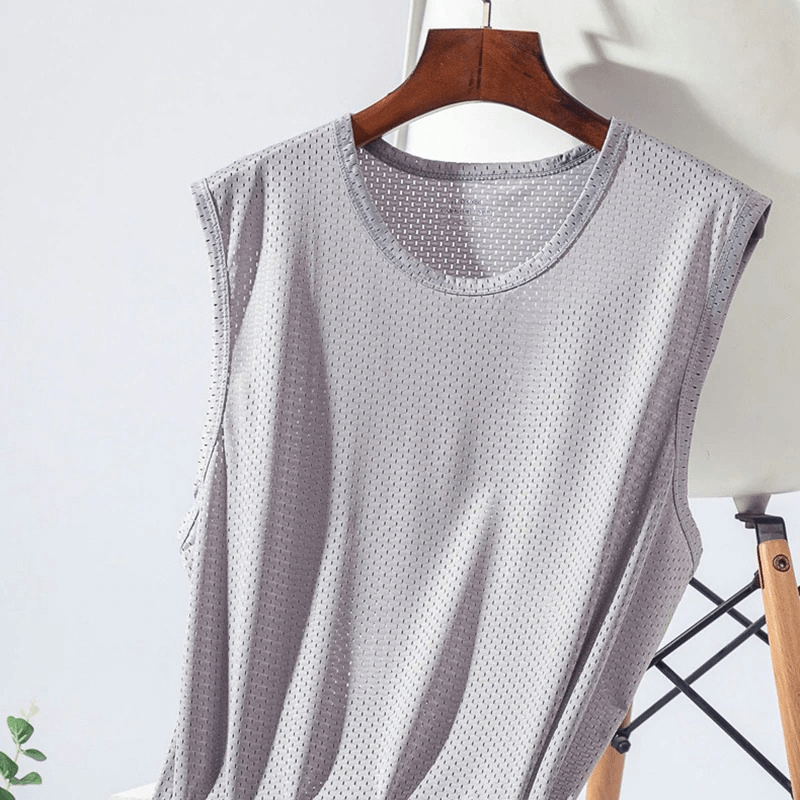 Breathable Fitness Mesh Tank Top for Men - Quick-Dry Wrestling Singlet SF0345